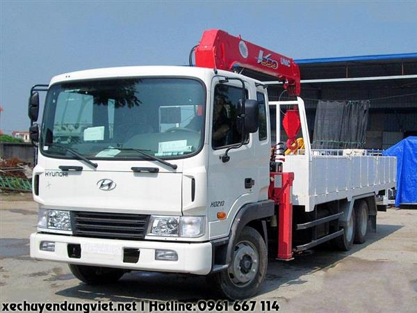 Xe tải 3 chân HYUNDAI HD210 gắn cẩu 4 tấn UNIC model URV545